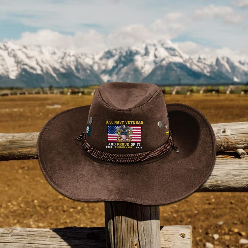 US Navy, E 4 Red - Cowboy Hat - Image 4