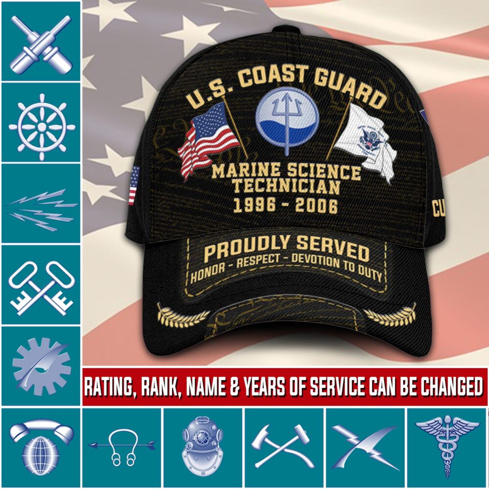 Coast Guard Rating, E 5 Red - Classic Cap