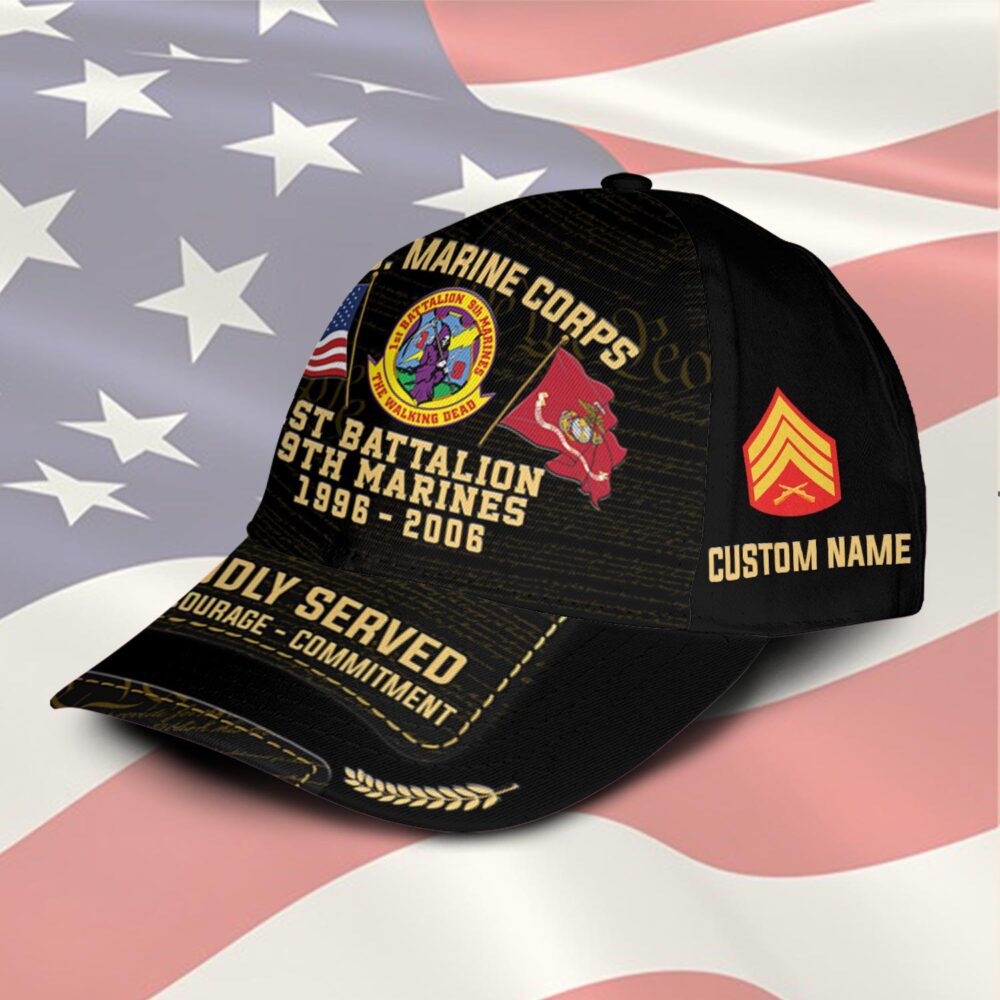 Marine Battalion, Honor, Duty, Service - Classic Cap - Image 2