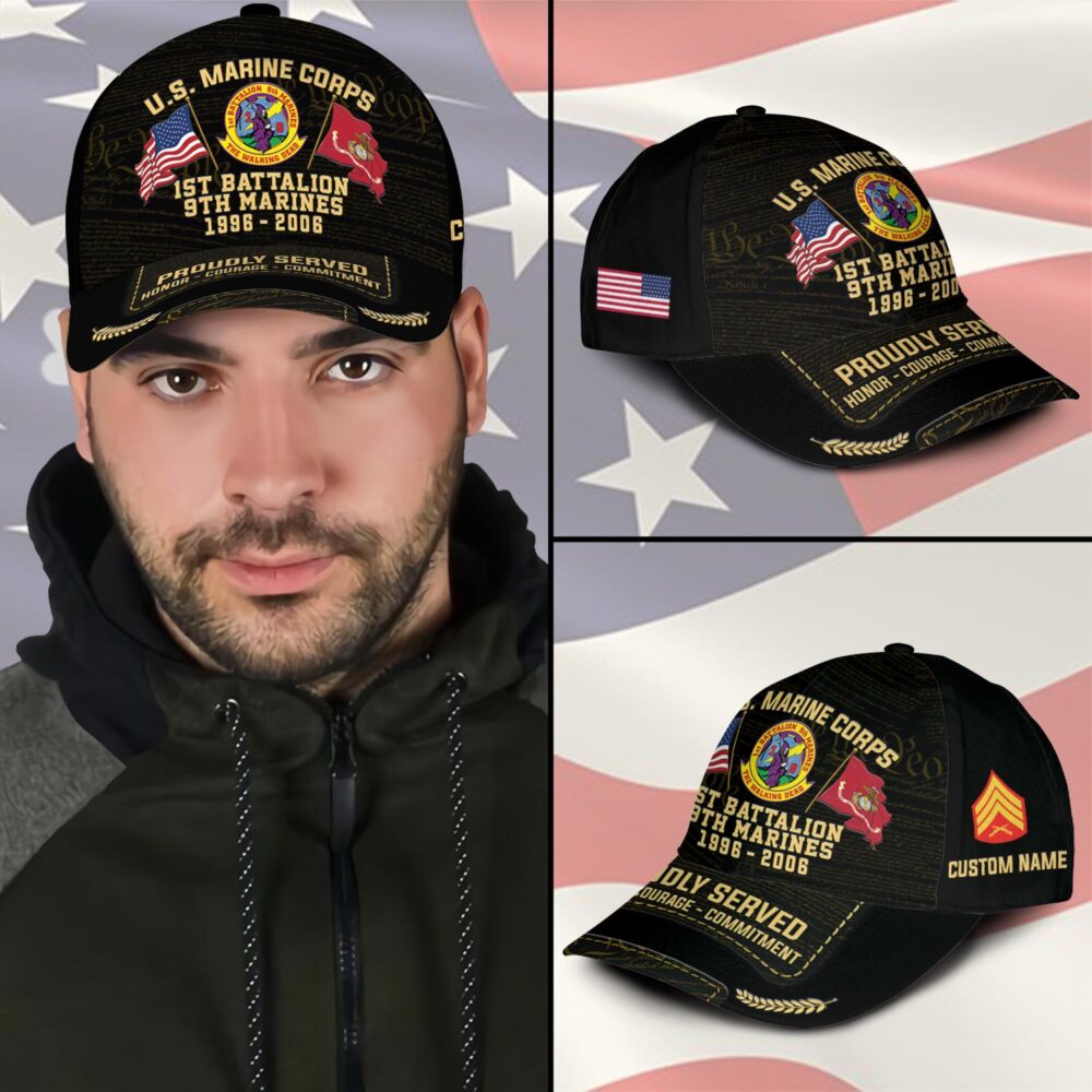 Marine Battalion, Honor, Duty, Service - Classic Cap - Image 3