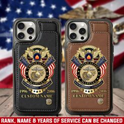 US Marine Corps, E 5 Marines Sergeant - Leather Flip Phone Case