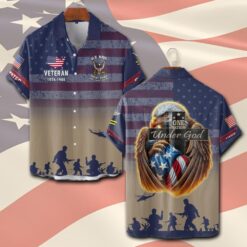 US Navy, American By Birth, Veteran By Choice - Short Sleeve Button Shirt