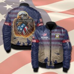 US Coast Guard, American By Birth, Veteran By Choice - Bomber Jacket