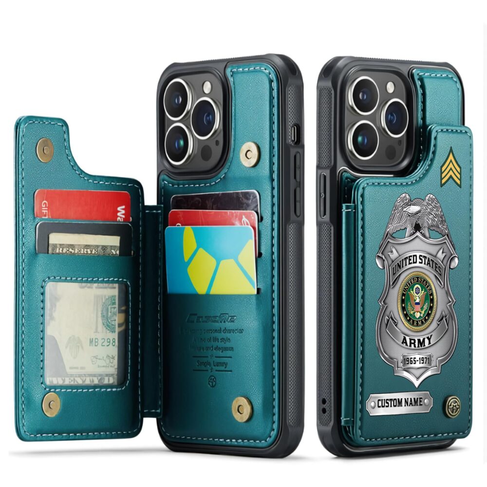 US Army, Life And Pride - Leather Flip Phone Case - Image 5
