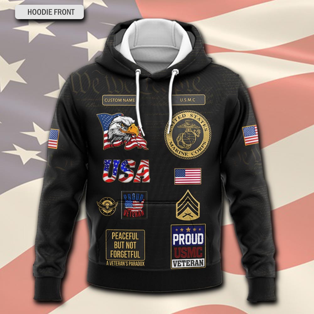 US Marine Corps, Once A Marine, Always A Marine - Hoodie - Image 2