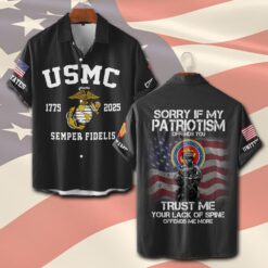 US Marine Corps, Once A Marine, Always A Marine - Short Sleeve Button Shirt