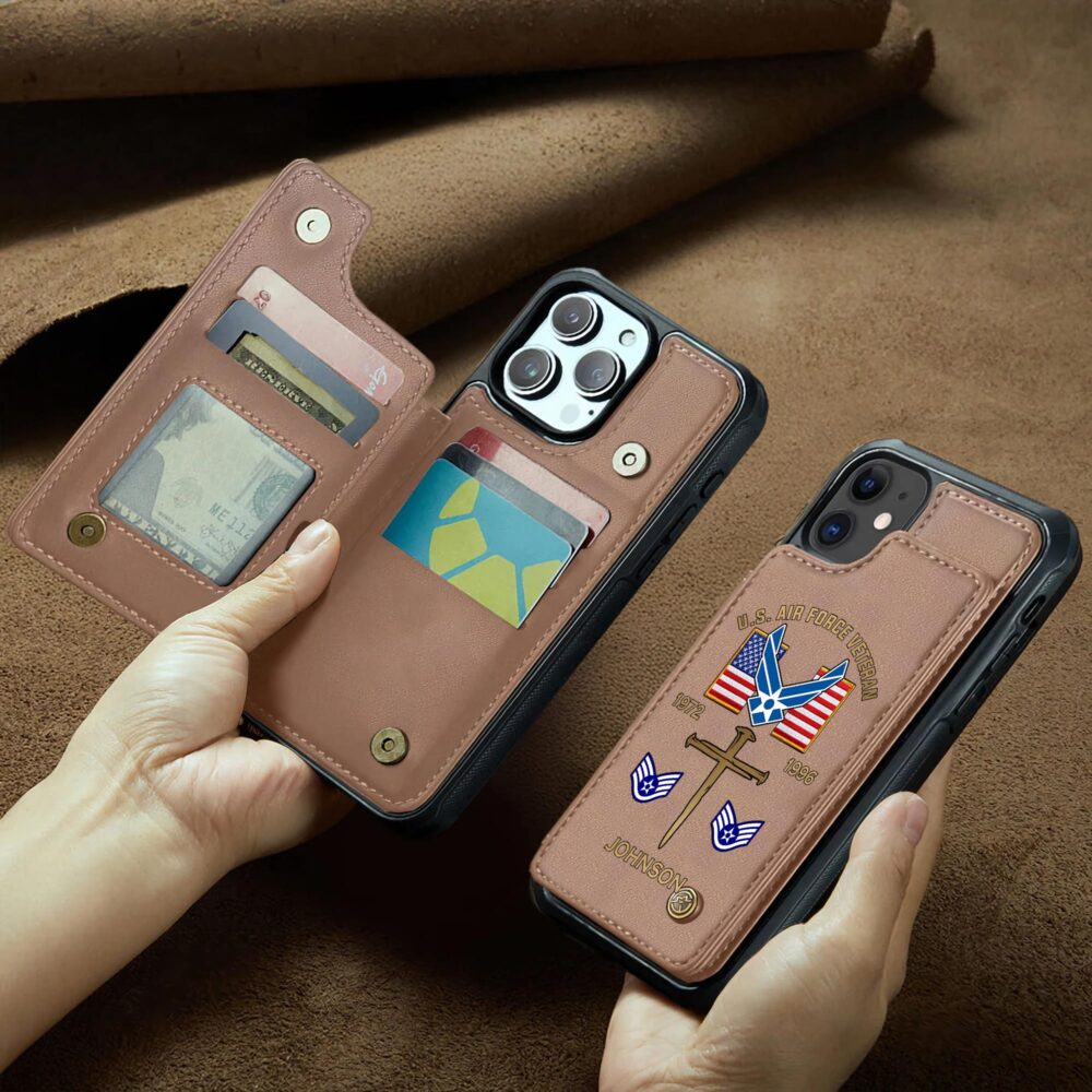 US Air Force , O 5 Air Force Lieutenant Colonel - Leather Flip Phone Case - Image 2