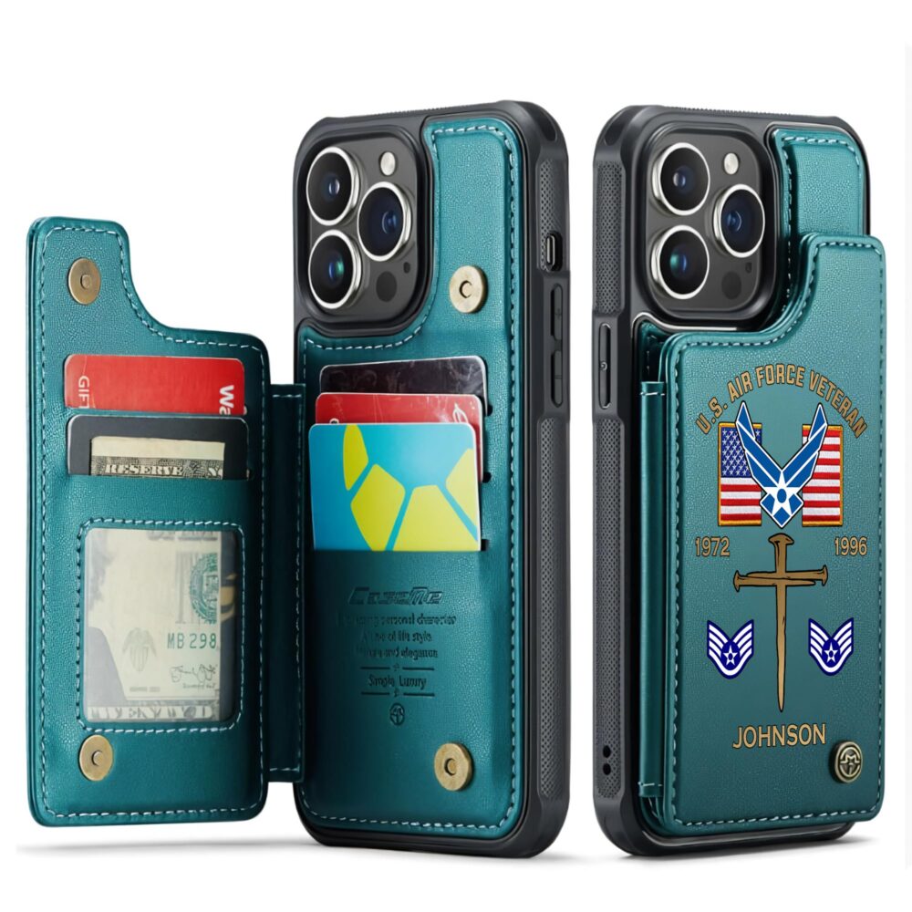 US Air Force , O 5 Air Force Lieutenant Colonel - Leather Flip Phone Case - Image 5