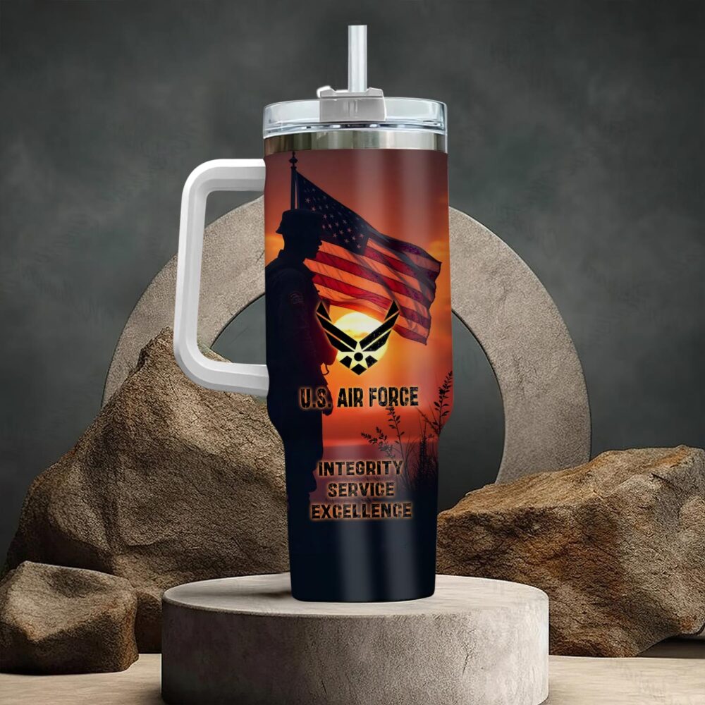 US Air Force , Served With Pride - Stainless Steel Tumbler 40oz - Image 3