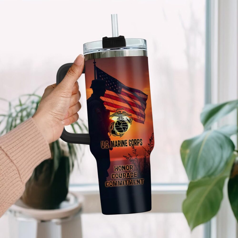 US Marine Corps, The Few, The Proud - Stainless Steel Tumbler 40oz - Image 2