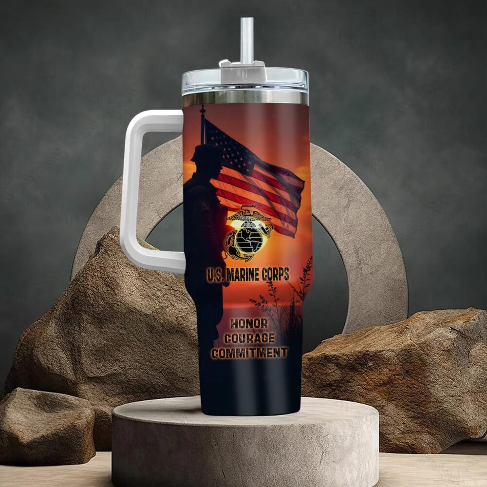 US Marine Corps, The Few, The Proud - Stainless Steel Tumbler 40oz - Image 3