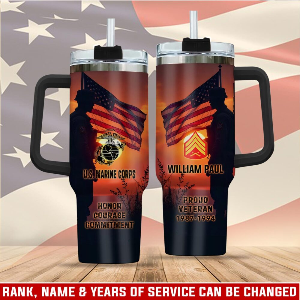 US Marine Corps, The Few, The Proud - Stainless Steel Tumbler 40oz