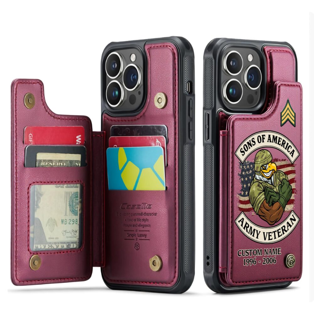US Army, This We’ll Defend - Leather Flip Phone Case - Image 4