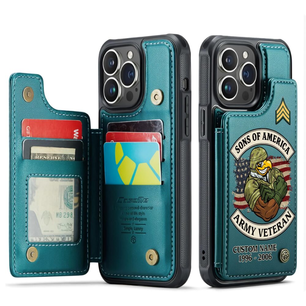 US Army, This We’ll Defend - Leather Flip Phone Case - Image 5