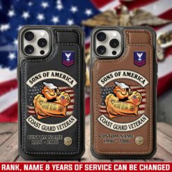 US Coast Guard, I Walked The Walk - Leather Flip Phone Case