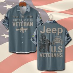 US Navy, Proud Veteran - Short Sleeve Button Shirt