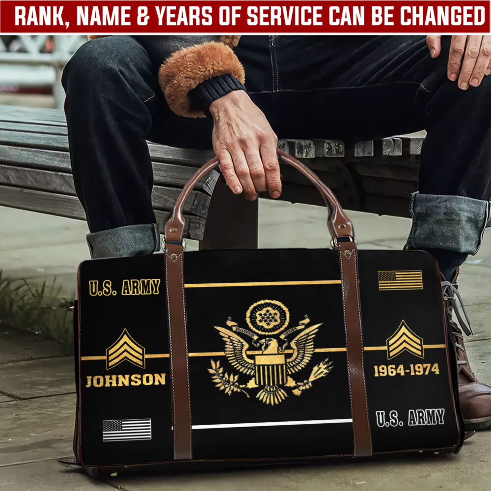 US Army, Land Of The Free, Because Of The Brave - Travel Bag - Size L: 20.4 x 9.4 x 10.2 inches