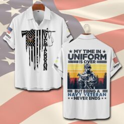 US Navy, By Sea, Air and Land - Short Sleeve Button Shirt
