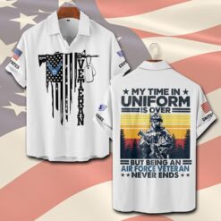 US Air Force , Once An Airman, Always An Airman - Short Sleeve Button Shirt