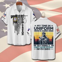 US Coast Guard, Born Ready - Short Sleeve Button Shirt