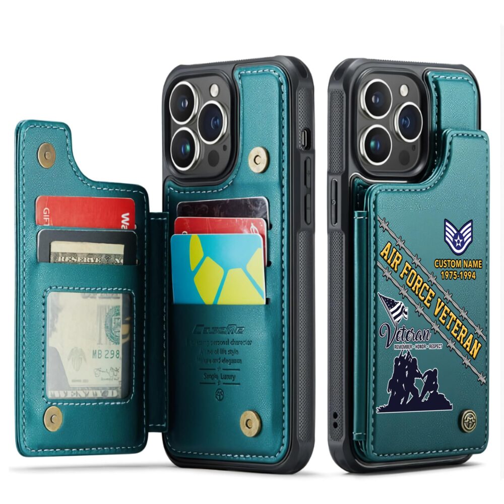 US Air Force , Thank a Veteran - Leather Flip Phone Case - Image 5