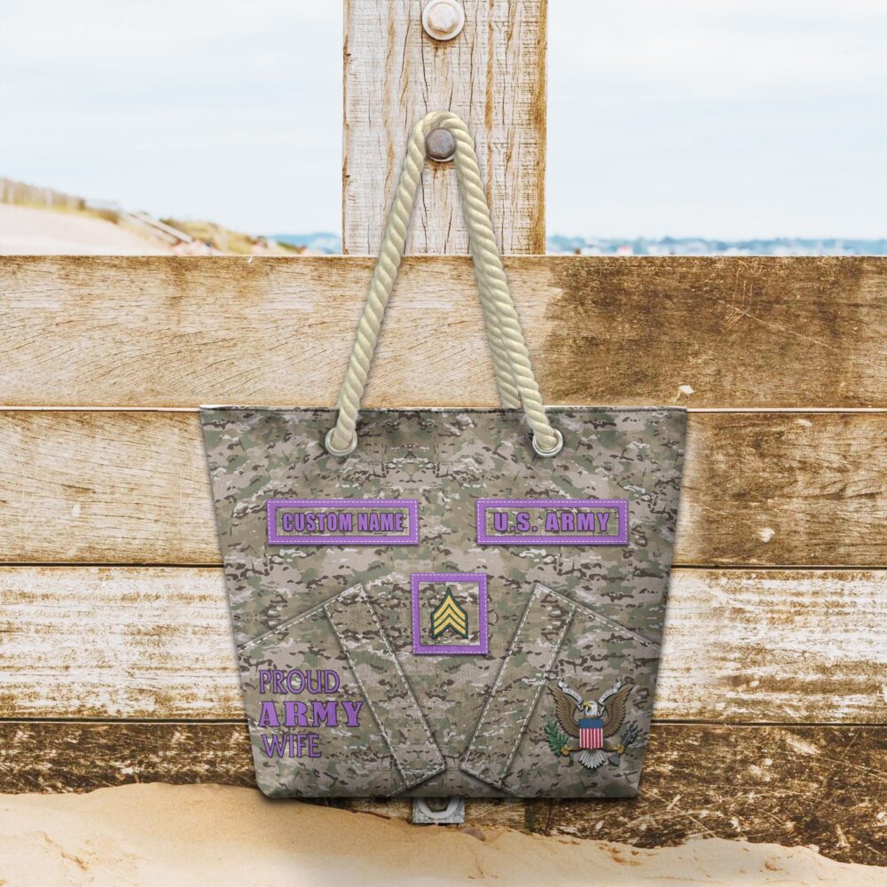 US Army, Land Of The Free, Because Of The Brave - Beach Bag - Image 2