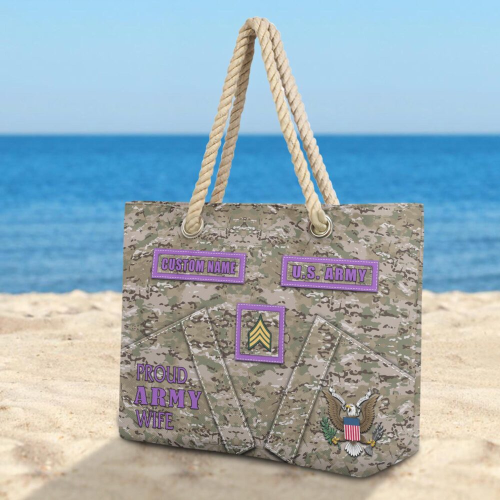 US Army, Land Of The Free, Because Of The Brave - Beach Bag - Image 3