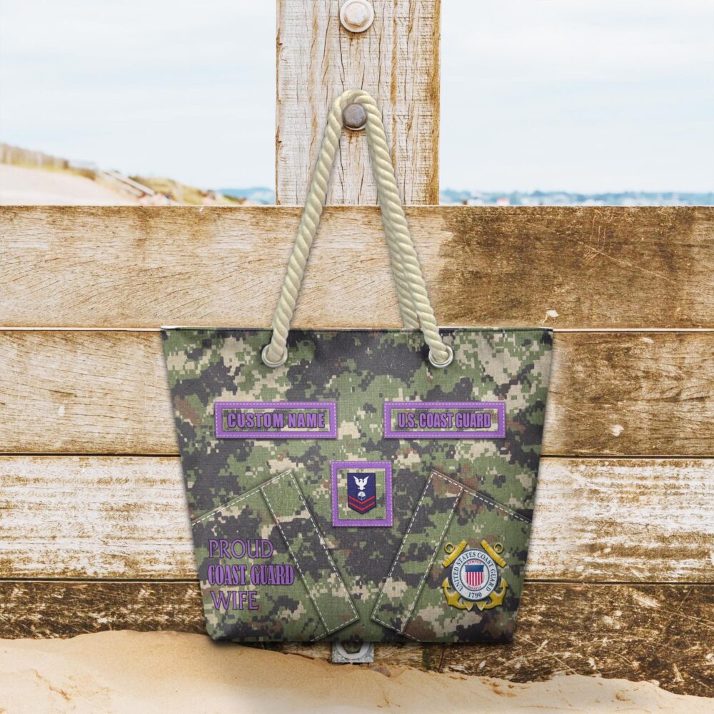 US Coast Guard, E 5 Gold - Beach Bag - Image 2