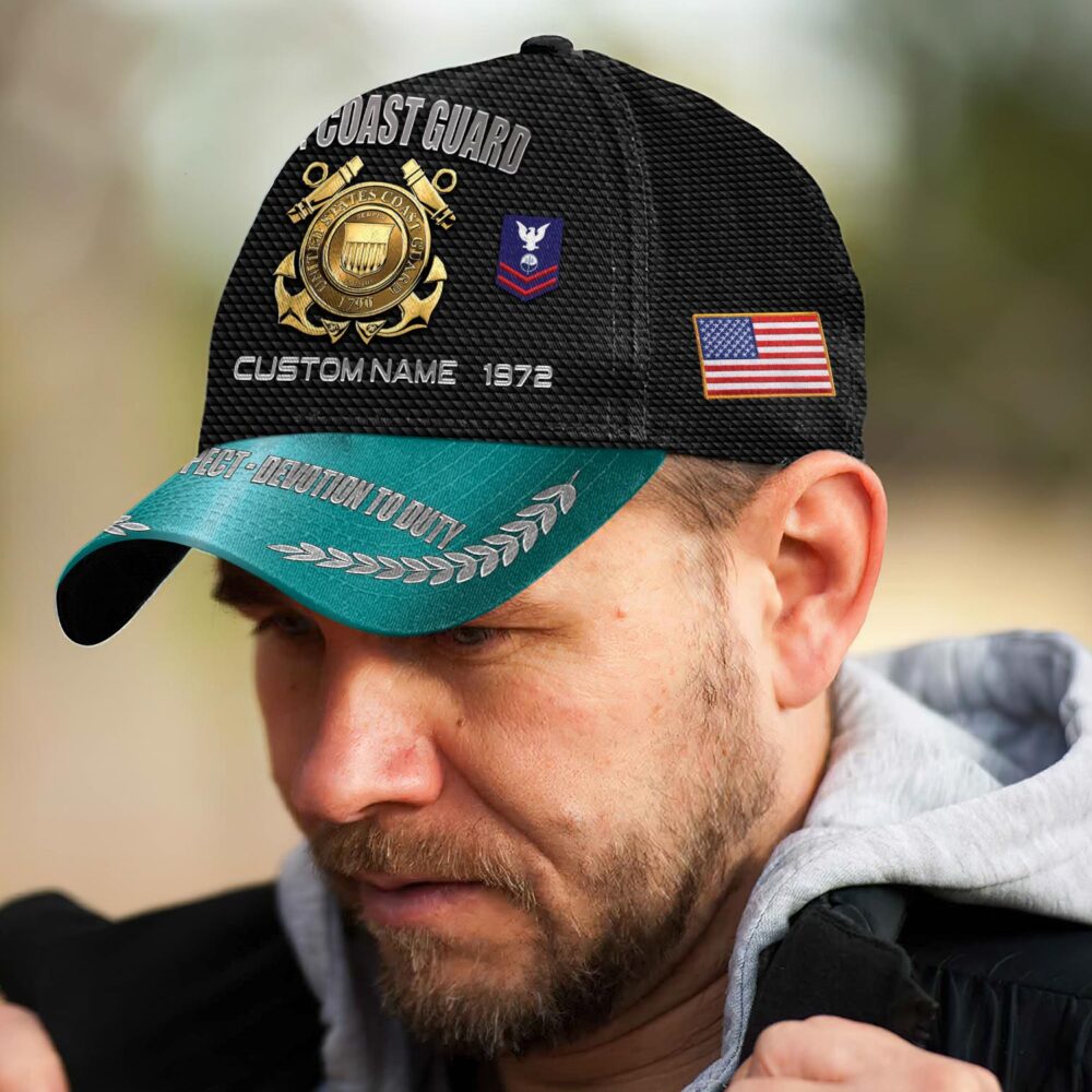 US Coast Guard, E 4 Gold - Classic Cap - Image 3
