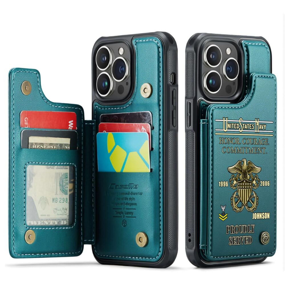 US Navy, Life And Pride - Leather Flip Phone Case - Image 5