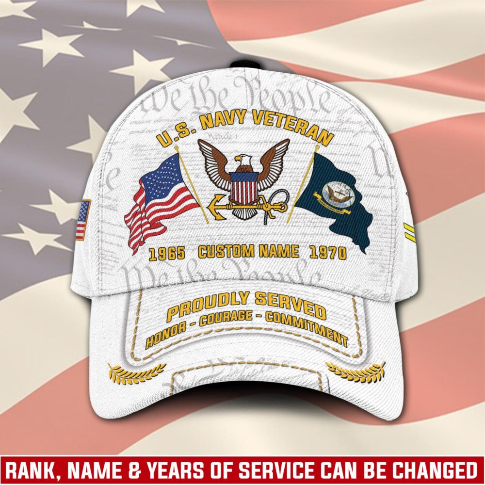 US Navy, American By Birth, Veteran By Choice - Classic Cap