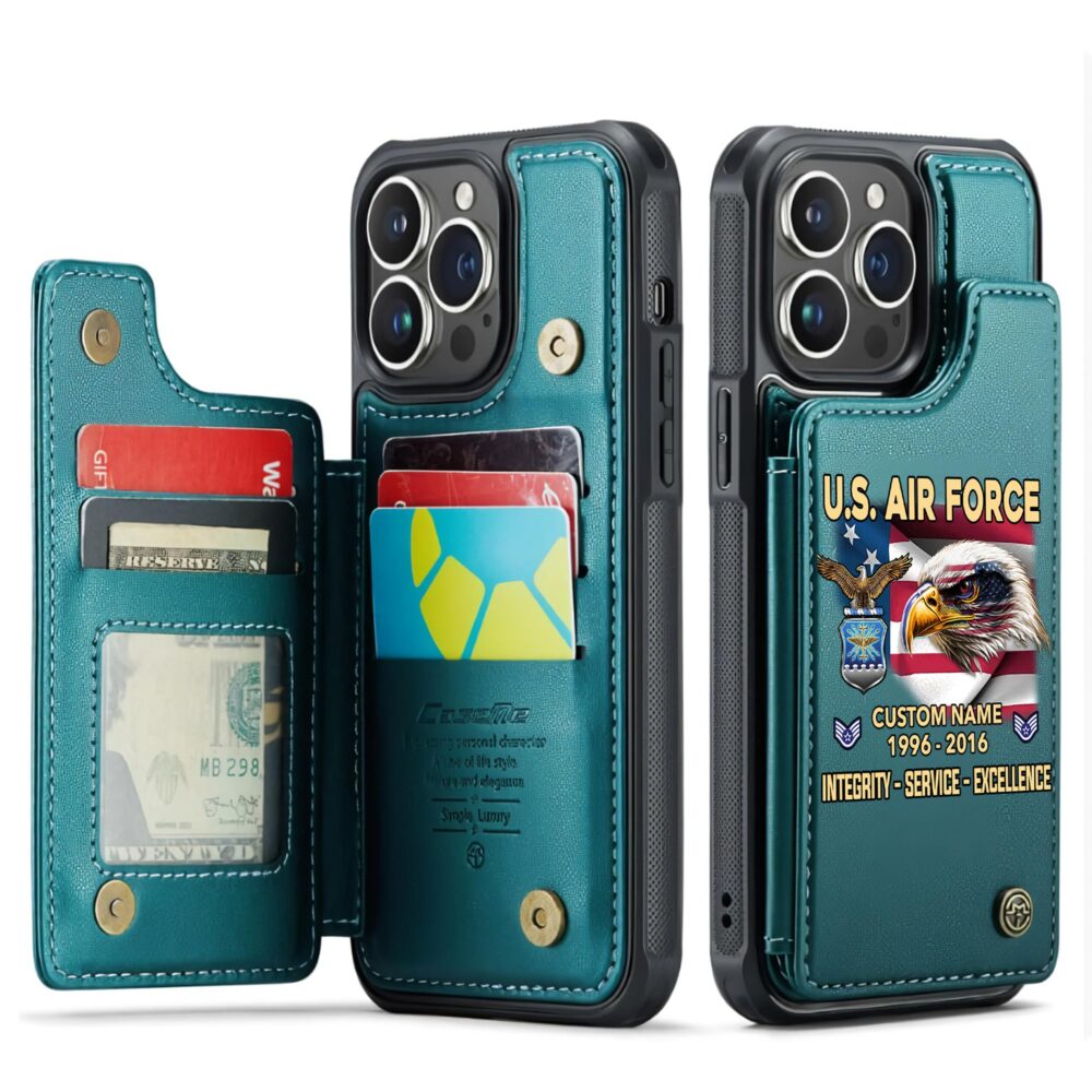 US Air Force , Served With Pride - Leather Flip Phone Case - Image 5