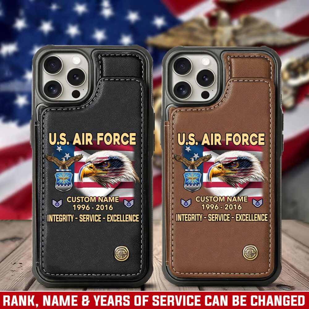 US Air Force , Served With Pride - Leather Flip Phone Case