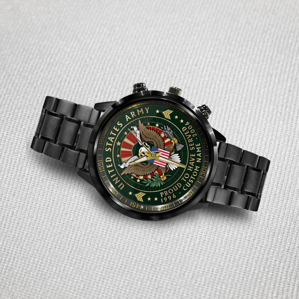 US Army, All Gave Some, Some Gave All - Black Stainless Steel Watch - Image 3