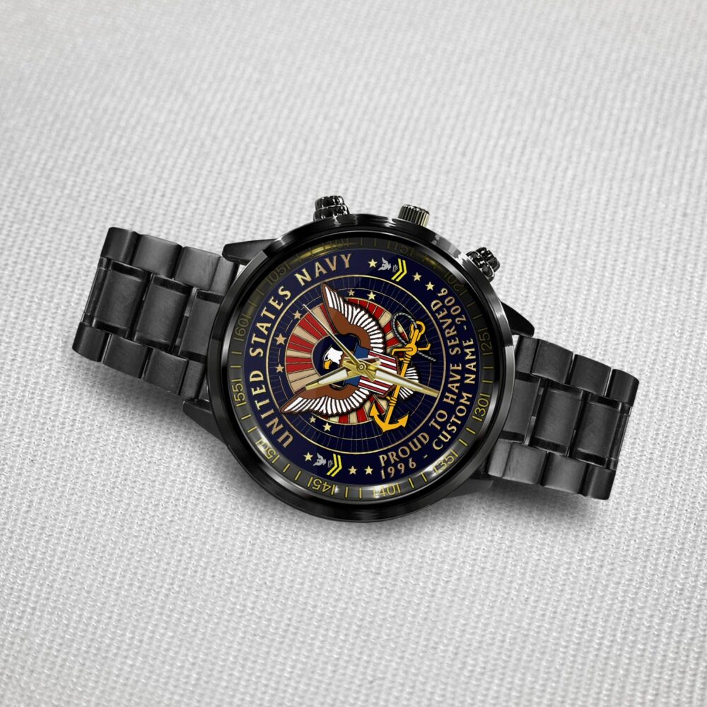 US Navy, All Gave Some, Some Gave All - Black Stainless Steel Watch - Image 3