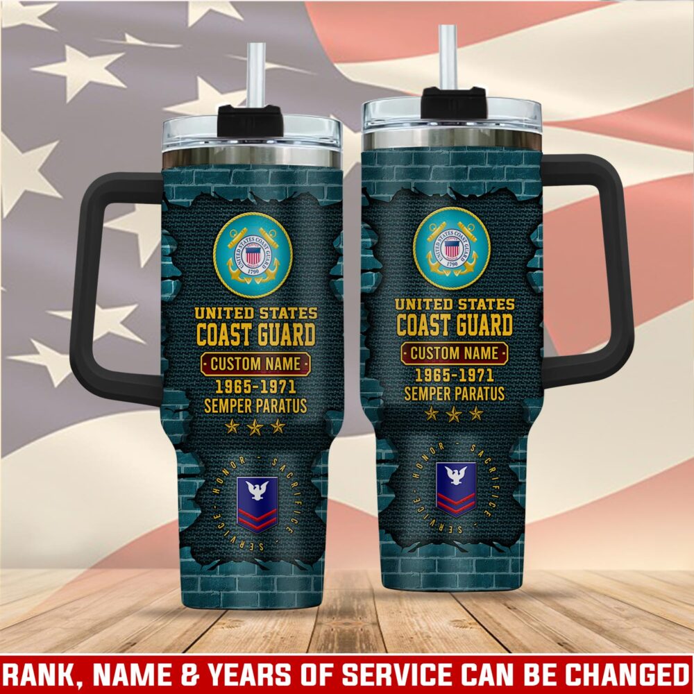 US Coast Guard, Born Ready - Stainless Steel Tumbler 40oz