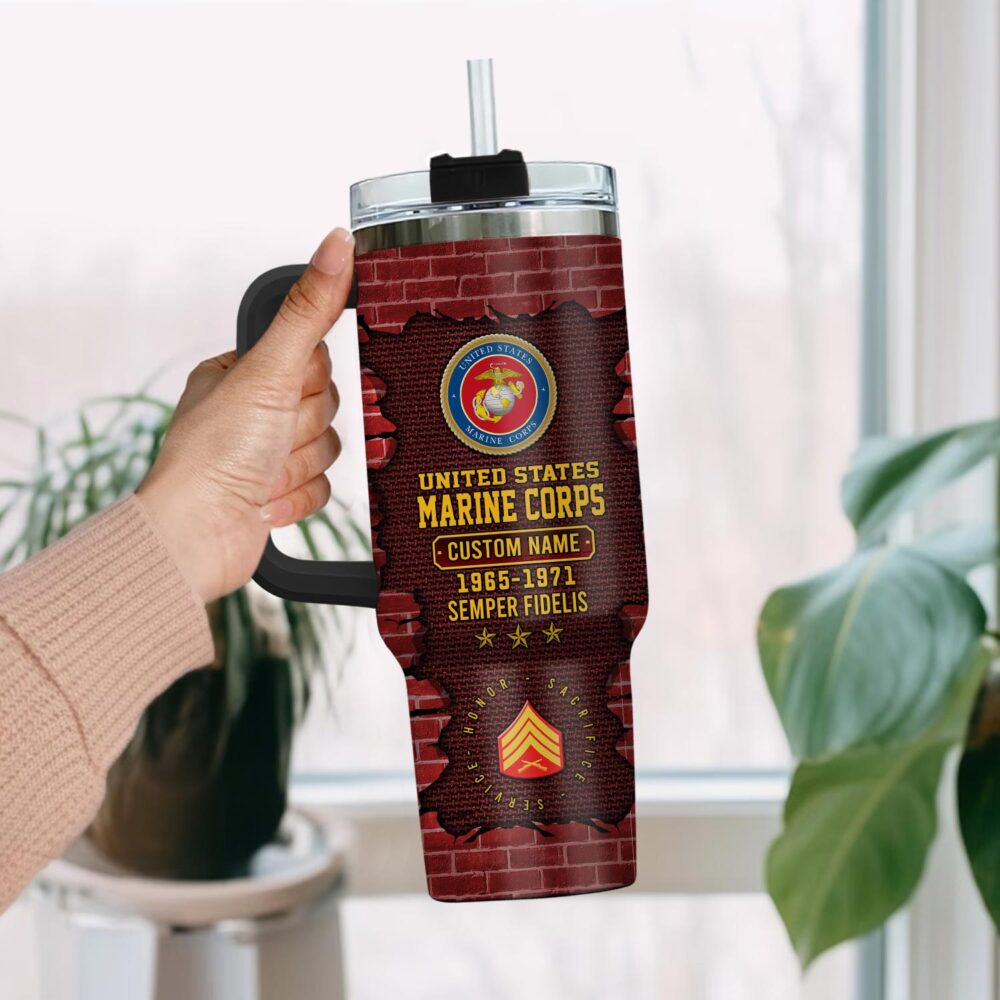 US Marine Corps, The Jarheads - Stainless Steel Tumbler 40oz - Image 2