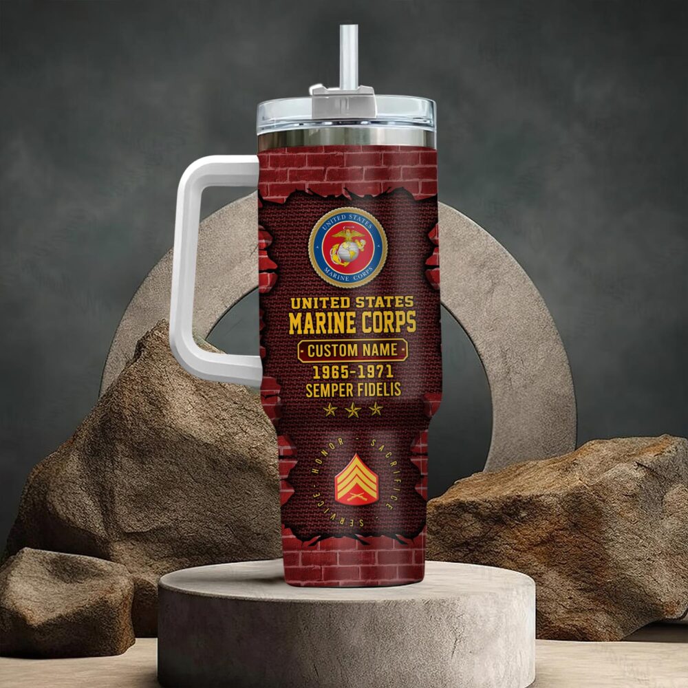 US Marine Corps, The Jarheads - Stainless Steel Tumbler 40oz - Image 3