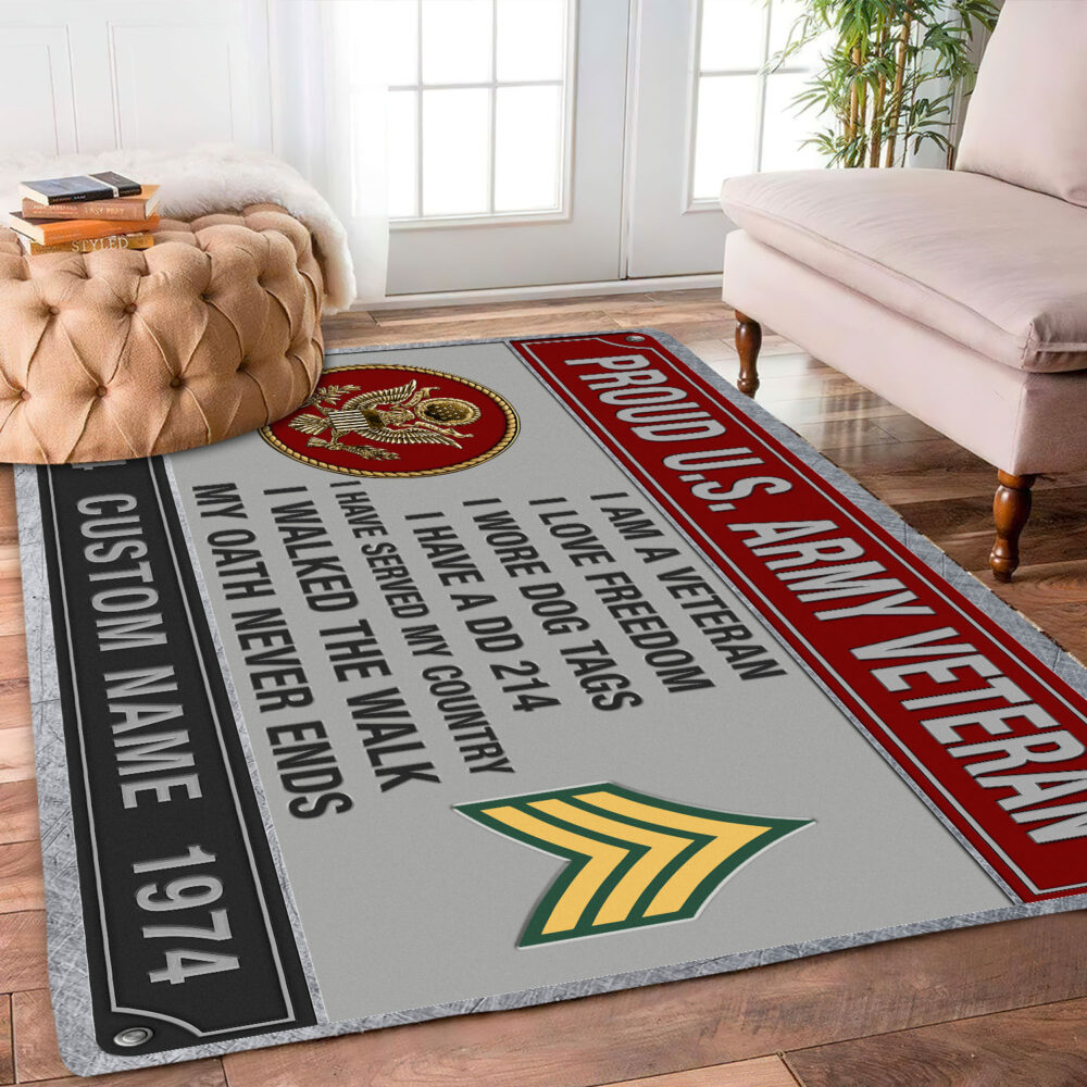 US Army, Land Of The Free, Because Of The Brave - Rug 48x63in - Image 2