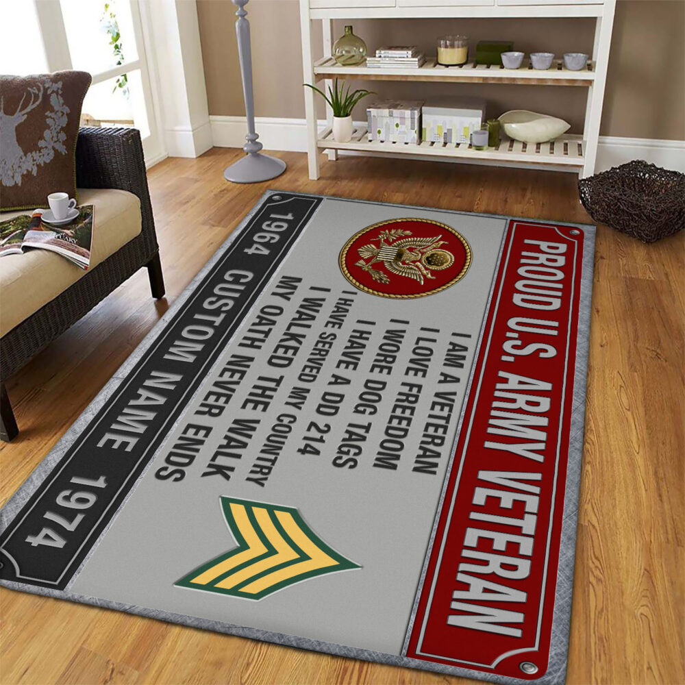 US Army, Land Of The Free, Because Of The Brave - Rug 48x63in - Image 3