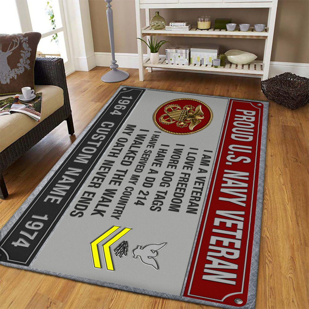 US Navy, Honor, Duty, Service - Rug 39x60in - Image 3