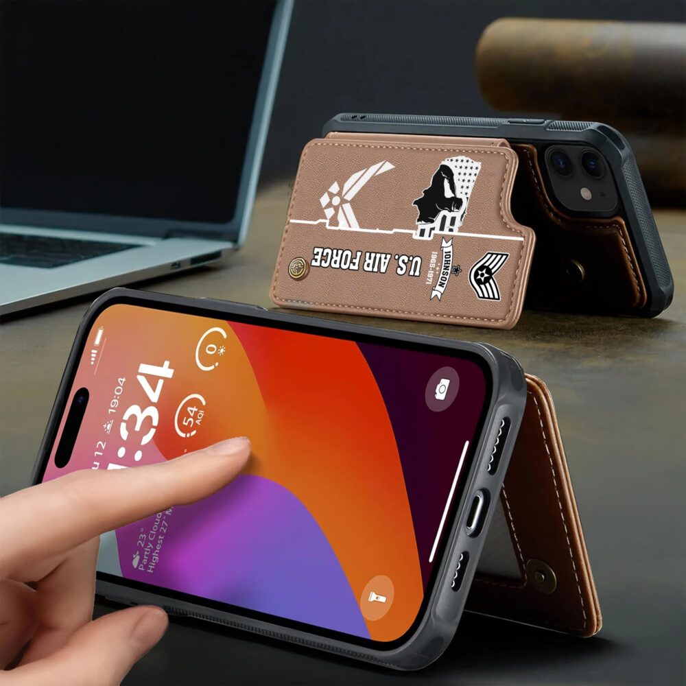 US Air Force , We Own The Sky - Leather Flip Phone Case - Image 3