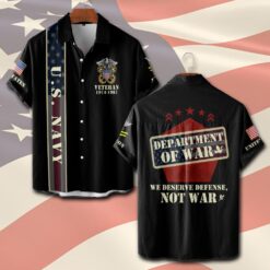 US Navy, No One Gets Left Behind - Short Sleeve Button Shirt