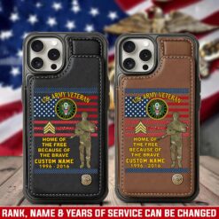 US Army, No One Fights Alone - Leather Flip Phone Case