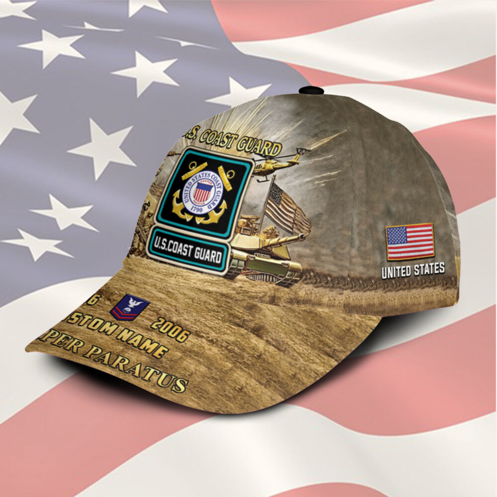 US Coast Guard, Proud Veteran - Classic Cap - Image 2