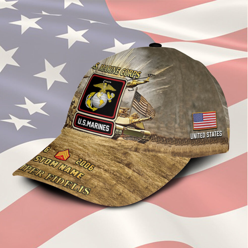 US Marine Corps, Honor, Duty, Service - Classic Cap - Image 2