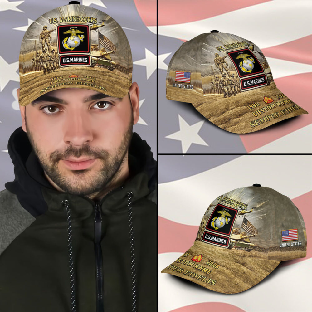 US Marine Corps, Honor, Duty, Service - Classic Cap - Image 3