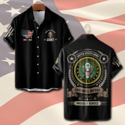 US Army, Honor, Duty, Service - Short Sleeve Button Shirt
