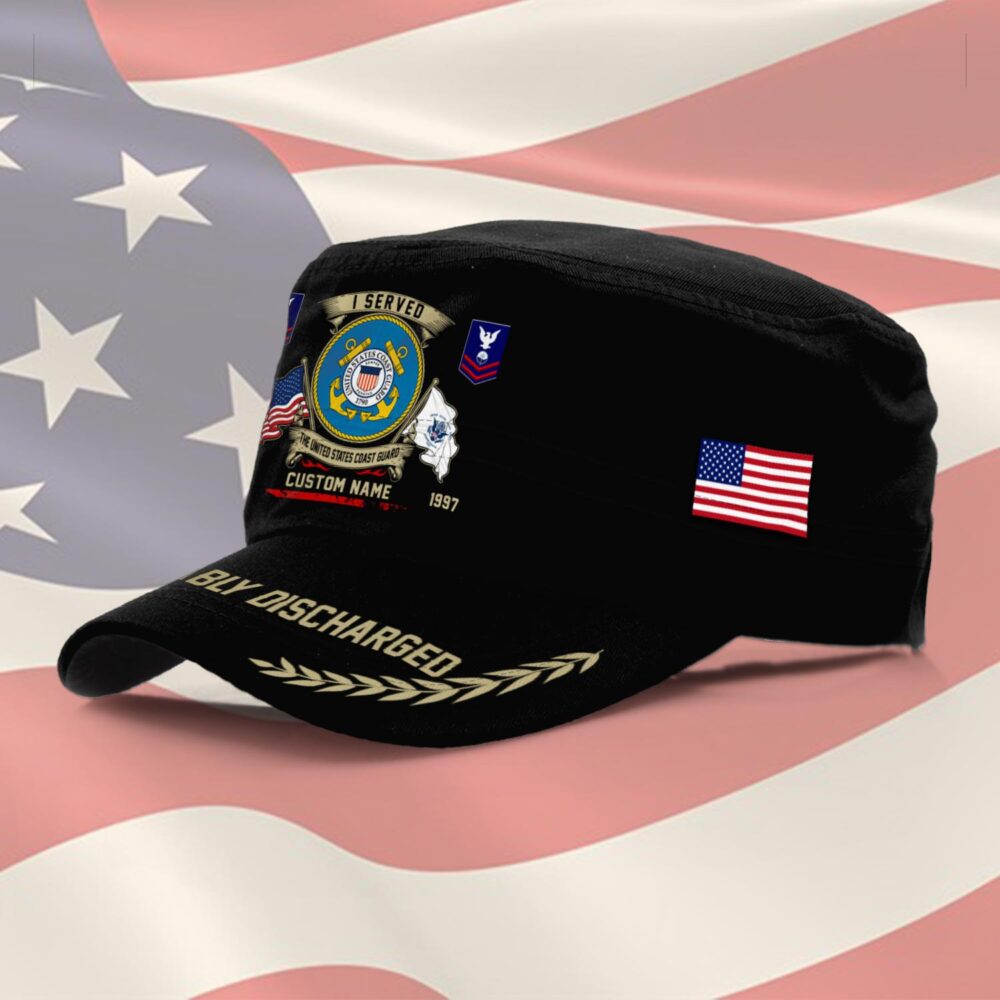 US Coast Guard, E 5 Gold - Military Cap - Image 2