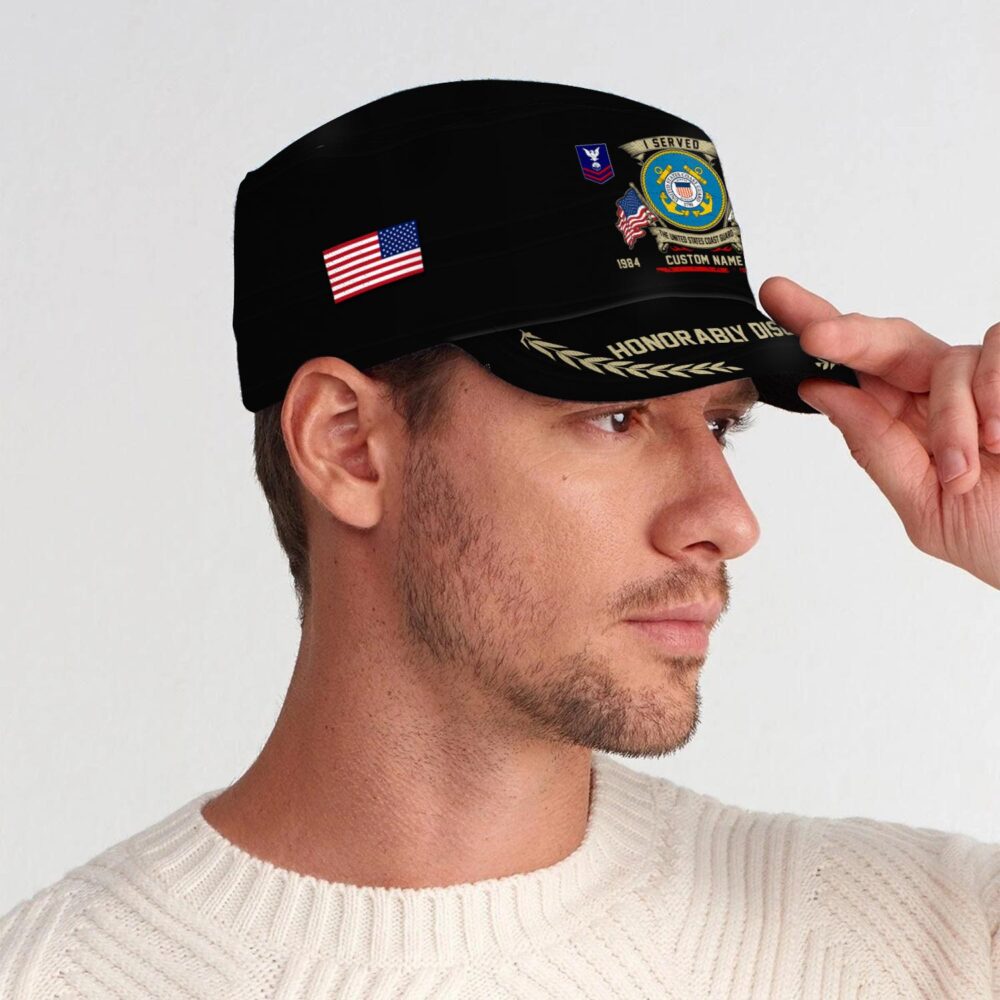 US Coast Guard, E 5 Gold - Military Cap - Image 3